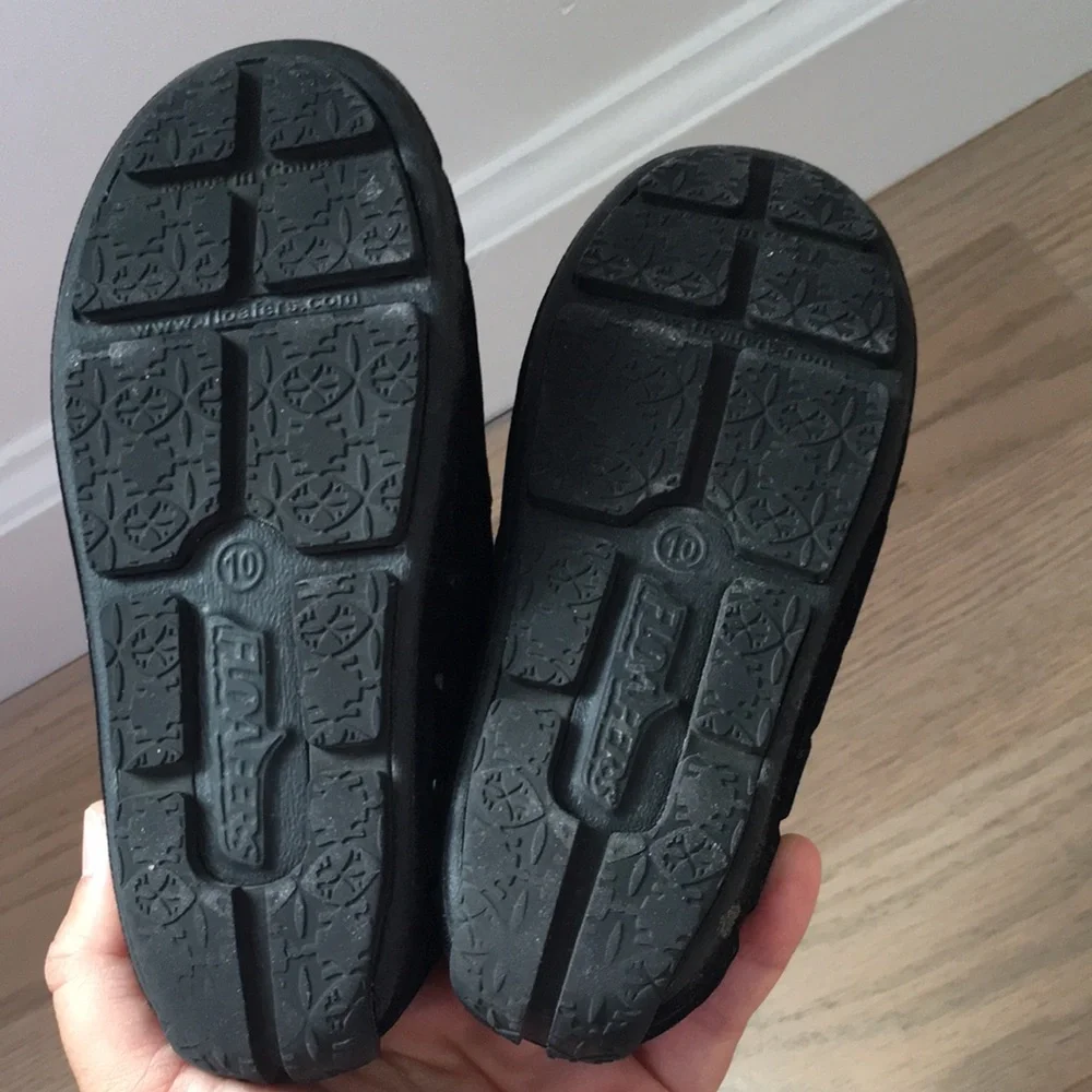 Floafers Black Suede Size 10